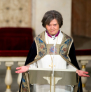 Preses biskop Helga Haugland Byfuglien ledet gudstjenesten. Foto: Vegard Wivestad Grøtt / NTB scanpix